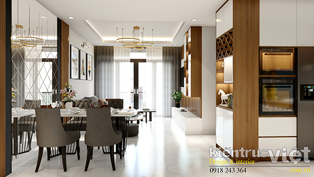phòng khách căn hộ D’lusso 120 triệu