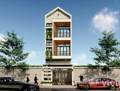 dự án nhà phố 3 tầng 5×18 lệch tầng