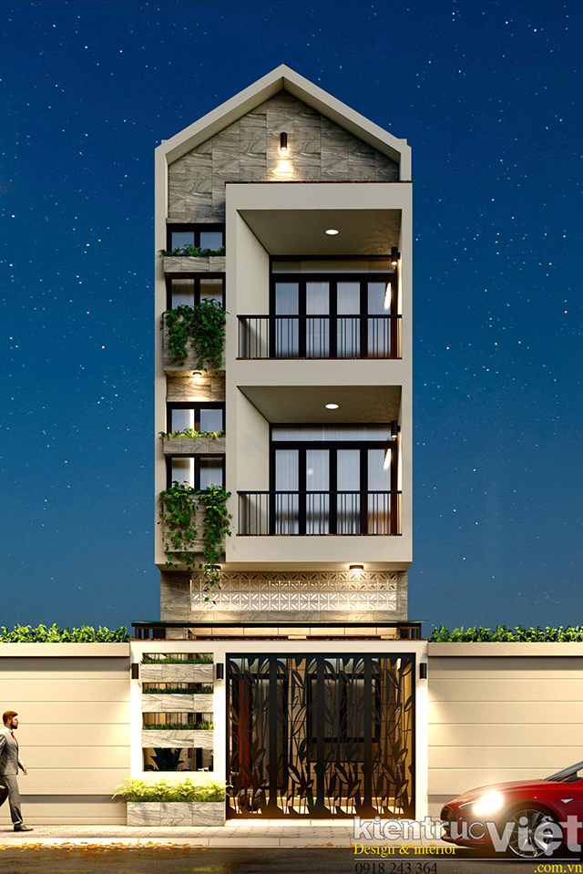 mặt tiền nhà phố 3 tầng 5×18