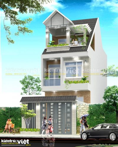 mẫu nhà 3 tầng 5mx20m