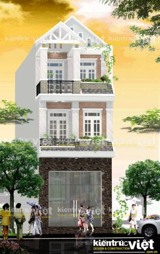 mẫu nhà 3 tầng mặt tiền 5m
