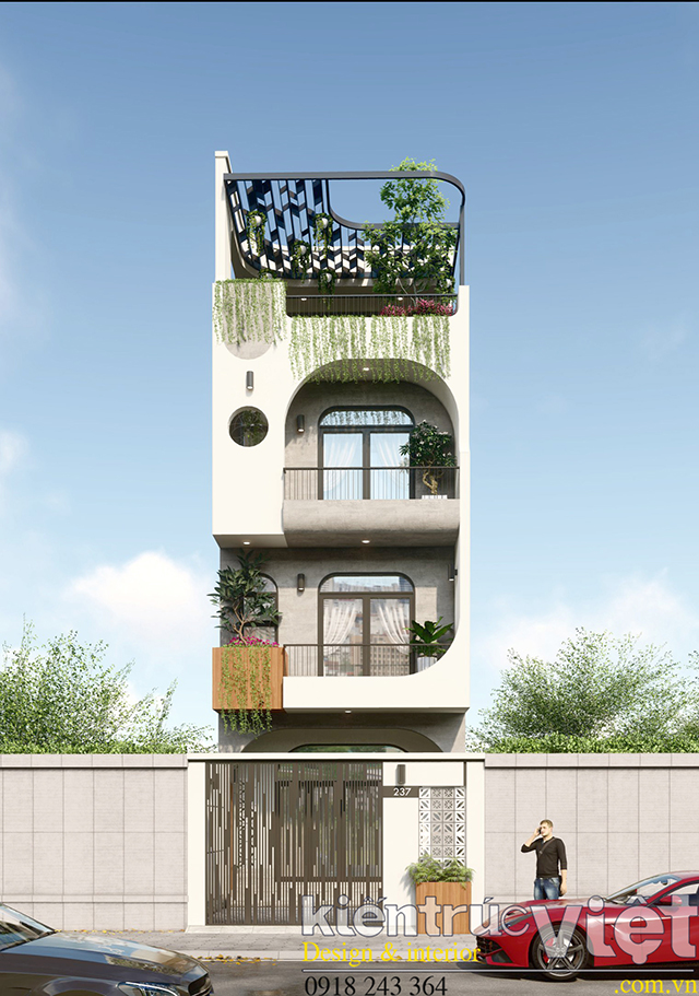 Mẫu nhà ống đẹp 4 tầng 5×18