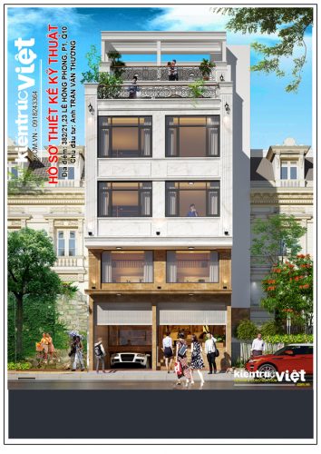 nhà 5 tầng có thang máy