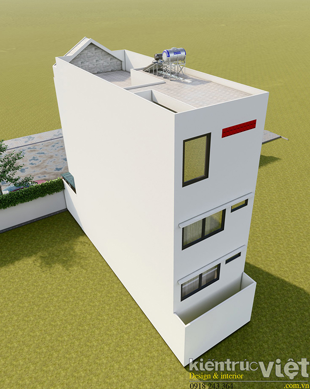 nhà phố 3 tầng 5×18 lệch tầng