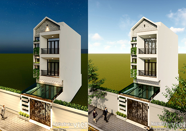nhà phố 3 tầng 5×18 lệch tầng
