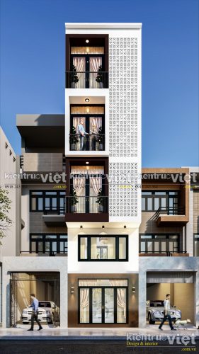 mẫu nhà phố 4 tầng ngang 5m