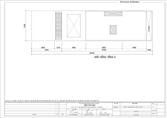 Mặt bằng nhà ống 5x20