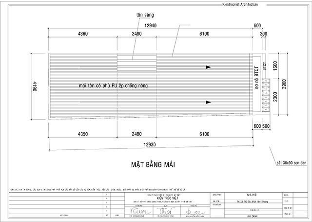 Giải pháp mái cho nhà phố 