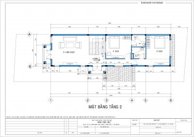 Mặt bằng tầng 2 nhà 7,5mx28m