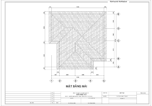 Mặt bằng mái nhật